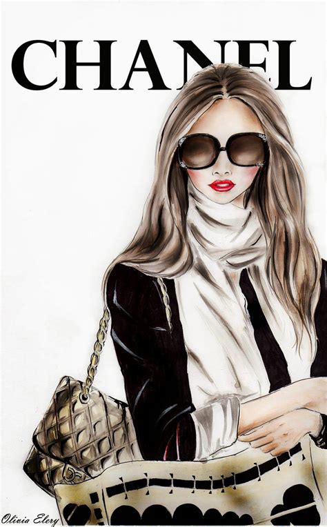 chanel fashion illustrations.